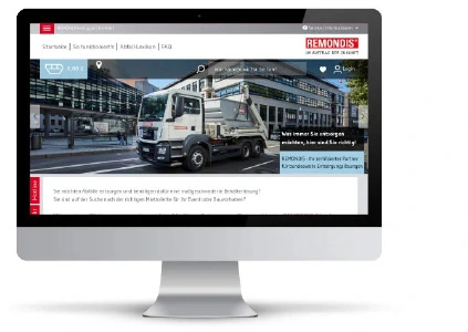 Screenshot REMONDIS Container-Shop