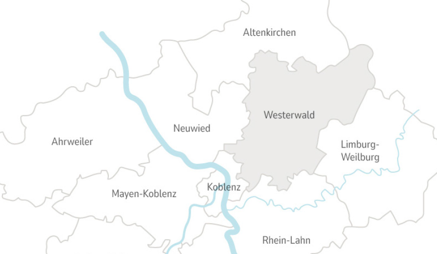Versorgungsgebiet Containerservice Westerwald